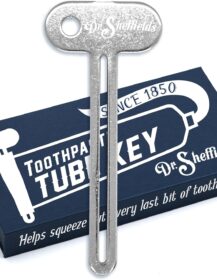 Dr. Sheffield's Tube Key I Designed to effortlessly roll up Your Toothpaste Tubes, ensuring You Never Waste a Single Drop.